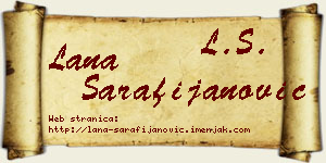 Lana Sarafijanović vizit kartica